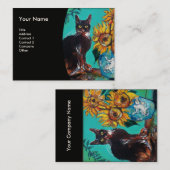 ZONNEN MET CAT VISITEKAARTJE (Voorkant / Achterkant)