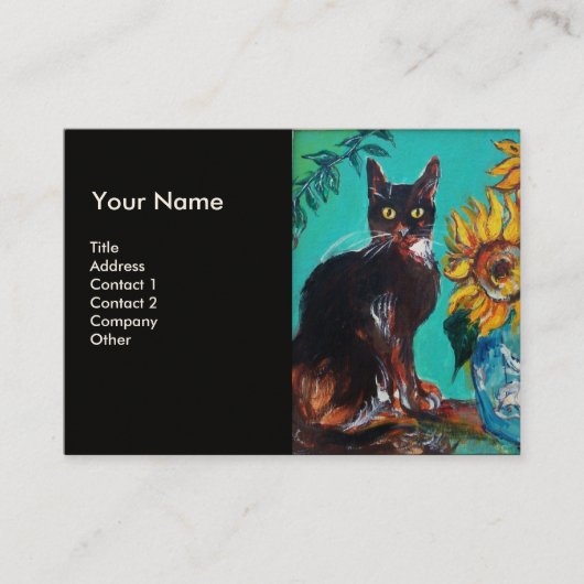 ZONNEN MET CAT VISITEKAARTJE (Voorkant)