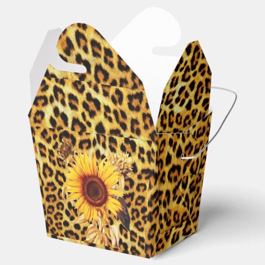 ZONNEN MET LEOPARD FUR BOW SUMMER PARTIJ BEDANKDOOSJES (Geopend)