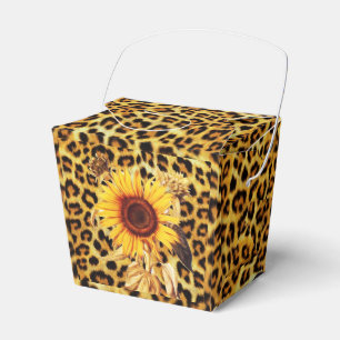ZONNEN MET LEOPARD FUR BOW SUMMER PARTIJ BEDANKDOOSJES