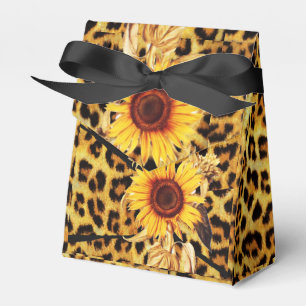 ZONNEN MET LEOPARD FUR BOW SUMMER PARTIJ BEDANKDOOSJES