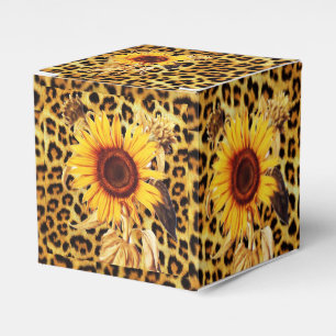 ZONNEN MET LEOPARD FUR BOW SUMMER PARTIJ BEDANKDOOSJES