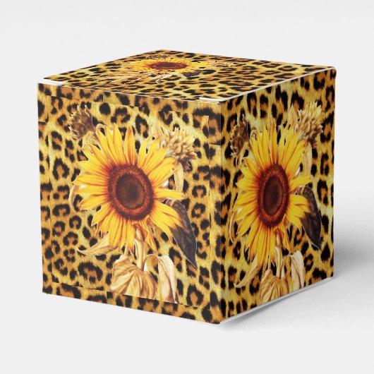 ZONNEN MET LEOPARD FUR BOW SUMMER PARTIJ BEDANKDOOSJES (Voorkant Zijde)