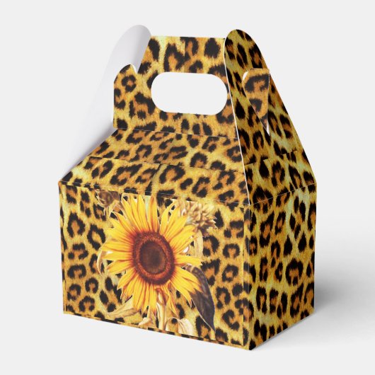 ZONNEN MET LEOPARD FUR BOW SUMMER PARTIJ BEDANKDOOSJES (Voorkant Zijde)