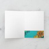 ZONNEN MET ZWARTE CAT-Moederdag Kaart (Binnen)