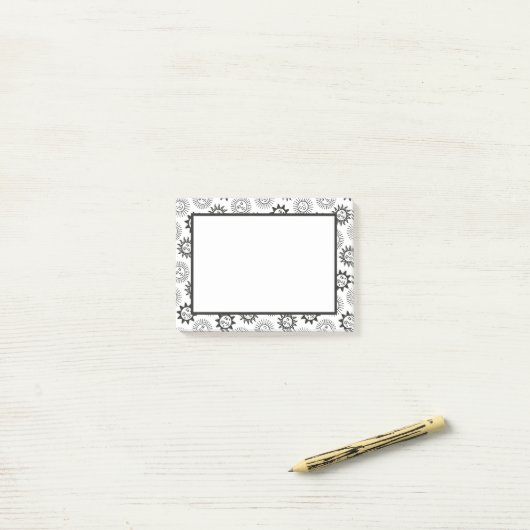 Zonnen Post-it® Notes (Op bureau)
