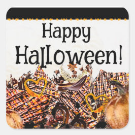 ZONNEN! SUNSHINE! FIJNE HALLOWEEN! :) RECHTHOEKIGE VIERKANTE STICKER