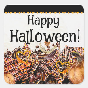 ZONNEN! SUNSHINE! FIJNE HALLOWEEN! :) RECHTHOEKIGE VIERKANTE STICKER