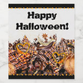 ZONNEN! SUNSHINE! FIJNE HALLOWEEN! :) WIJN ETIKET (Enkel label)