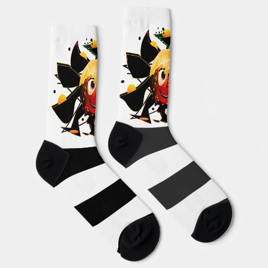 ZONNEN! SUNSHINE! :) SPOOKY HALOWEEN POMPOEN ZON SOKKEN (Rechts)