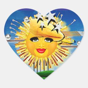 ZONNEN! SUNSHINE! ZONNIGE GOLFDAG! HART STICKER