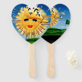 ZONNEN! ZONNESCHIJN! ZONNIGE DAG VAN GOLF! HANDWAAIER (Voorkant en achterkant)