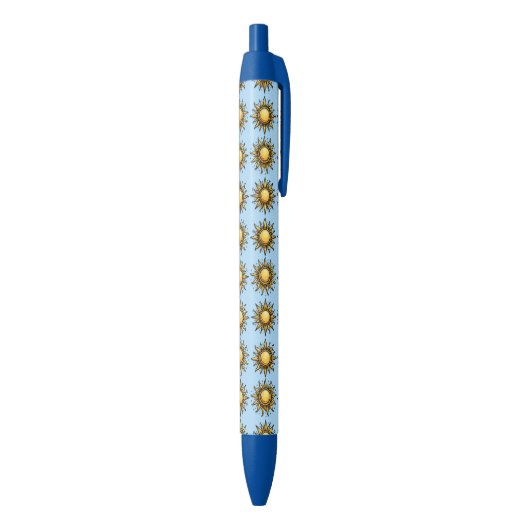 Zonnen Zwarte Inkt Pen (Achterkant (Verticaal))