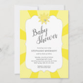 Zonneneutraal baby shower, geel grijs kaart (Voorkant)