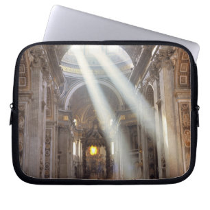 Zonnenstralen stromen door de ramen laptop sleeve