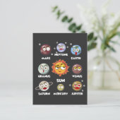 Zonneonderwijs Galaxy System Witty Space Planets Briefkaart (Staand voorkant)