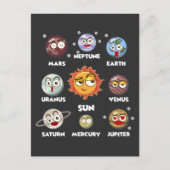 Zonneonderwijs Galaxy System Witty Space Planets Briefkaart (Voorkant)