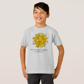 Zonneontwerp glimlachen met ecclesiastes bijbelver t-shirt (Voorkant volledig)