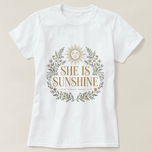 Zonneontwerp unieke t-shirt (Design voorkant)