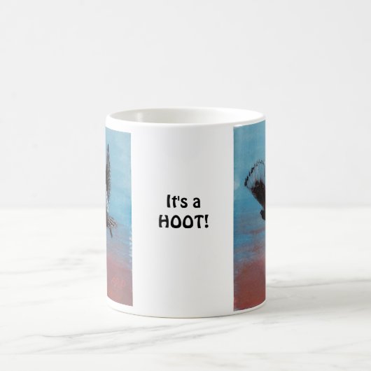 Zonneopend Owl Schilderen "het is een hoer"! Koffiemok (Center)