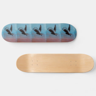 Zonneopende olievlekken Pink Sky Blue Persoonlijk Skateboard
