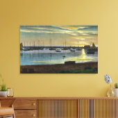 Zonneopgang bij de oude haven canvas afdruk (Insitu (Woonkamer))