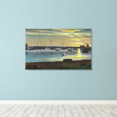 Zonneopgang bij de oude haven canvas afdruk (Insitu (Houten vloer))