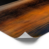 Zonneopgang bij het meer, schilderachtig foto, poster (Hoek)