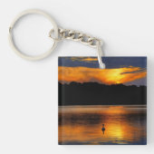 Zonneopgang bij het meer, schilderachtig foto, sleutelhanger (Voorkant)