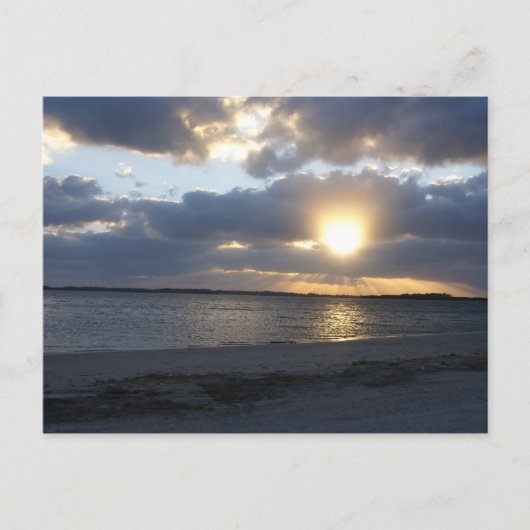 Zonneopgang boven water Briefkaart (Voorkant)