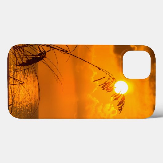 Zonneopgang door het gras Case-Mate iPhone case (Achterkant (horizontaal))