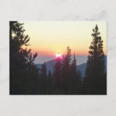 Zonneopgang in het bos in de Rocky Mountain Briefkaart (Voorkant)