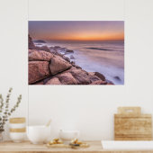 Zonneopgang op de strand van Guarda do Embau Poster (Keuken)