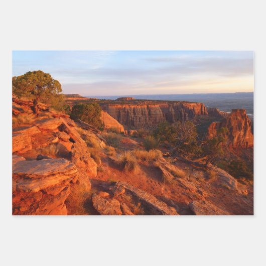 Zonneopgang op het grote Uitzicht spoor bij het CO Inpakpapier Vel (Voorkant)