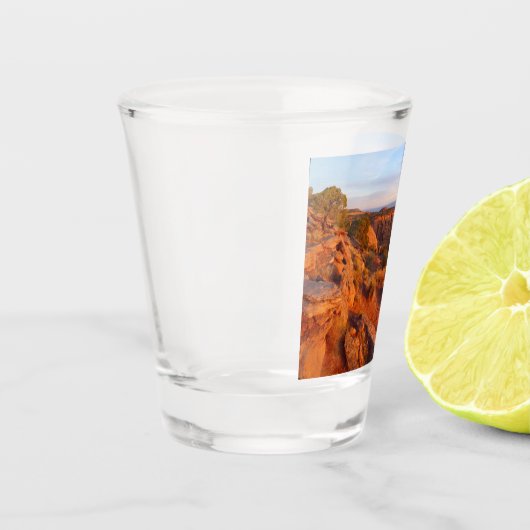 Zonneopgang op het grote Uitzicht spoor bij het CO Shot Glas (Links)