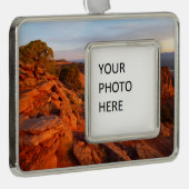 Zonneopgang op het grote Uitzicht spoor bij het CO Verzilverd Omlijst Ornament (Rechts)