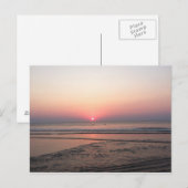 Zonneopgang op het strand briefkaart (Voorkant / Achterkant)