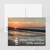 Zonneopgang op het strand | Briefkaart Hilton Head (Voorkant / Achterkant)
