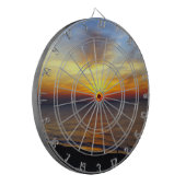 Zonneopgang op het strand dartbord (Voorkant Links)