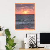 Zonneopgang op het strand poster (Thuiskantoor)