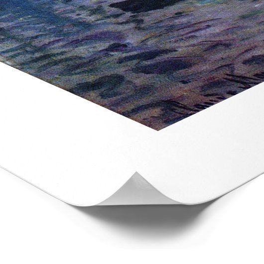 Zonneopgang op zee door Claude Monet-impressionist Poster (Hoek)