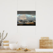 Zonneopgang over de bergketen Zuid-2 Poster (Keuken)