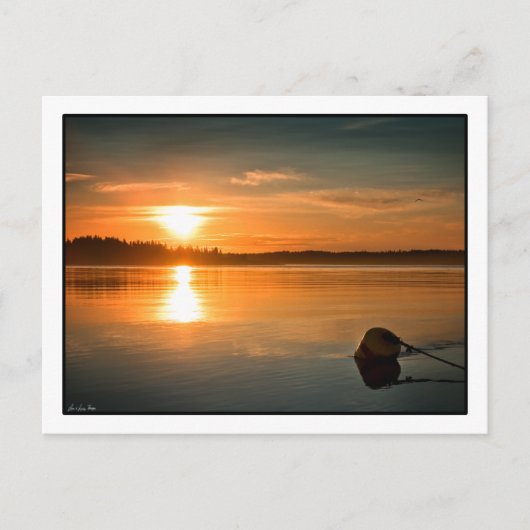 Zonneopgang over de Passamaquoddy Bay. Briefkaart (Voorkant)