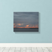 Zonneopgang over de Stockholm Archipel. Canvas Afdruk (Insitu (Houten vloer))