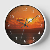 Zonneopgang over het zee in Cornwall, zwarte grens (Voorkant)