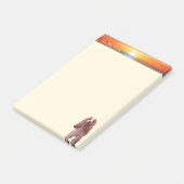 Zonneopje, kalligrafie en schattige puppy dog op i post-it® notes (Schuin)