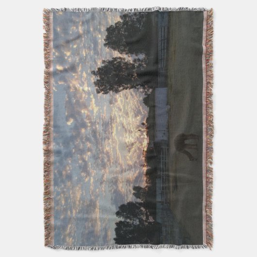 Zonneopje op het Boerderij Throw Blanket Deken (Voorkant Verticaal)