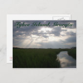 Zonneopje over de Salt Marsh | Tybee Island, GA Briefkaart (Voorkant / Achterkant)