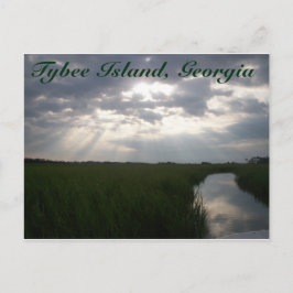 Zonneopje over de Salt Marsh | Tybee Island, GA Briefkaart