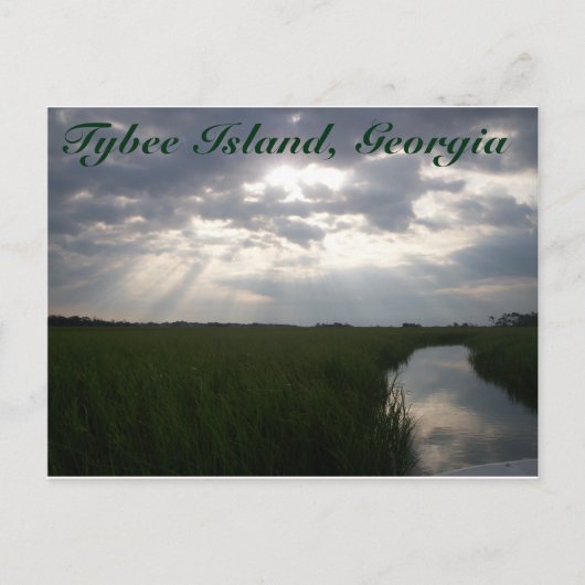 Zonneopje over de Salt Marsh | Tybee Island, GA Briefkaart (Voorkant)